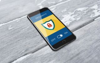 photo of security on cell phone