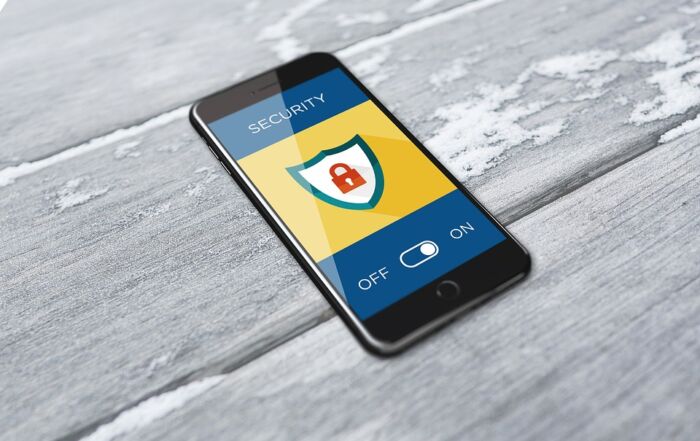 photo of security on cell phone